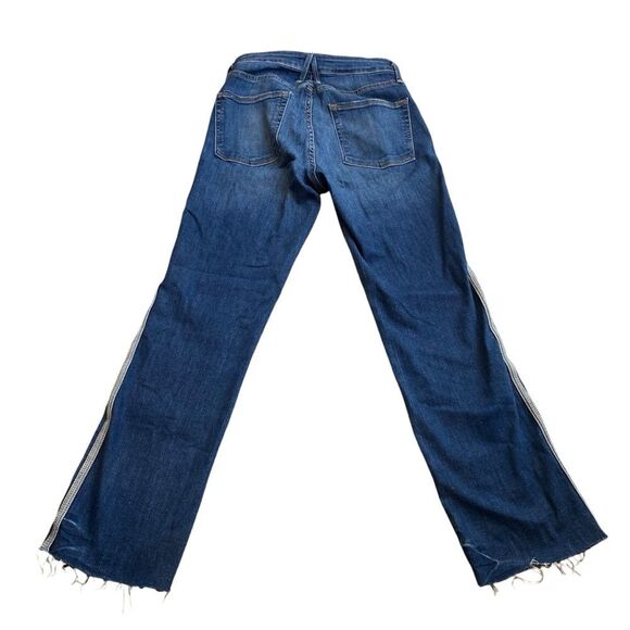 Good‎ American Women’s 4/27 Straight Leg Stripe Ankle Jean Dark Wash Stretchy - Picture 4 of 11